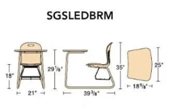 Virco Sage Sled Base Combo Desk^ Combo Chair Desks
