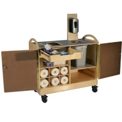 Wood Designs Sanitation Station^ Mobile Cabinets|Safety Stations
