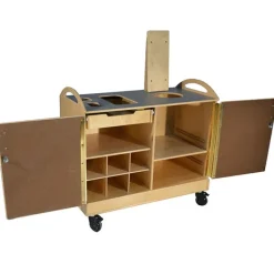 Wood Designs Sanitation Station^ Mobile Cabinets|Safety Stations