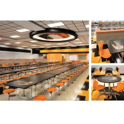 Virco 12-Seat Mobile Folding Stool Cafeteria Table (12' X 29'' H)^ Cafeteria|Cafeteria Tables