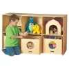 Jonti-Craft See-N-Wheel Shelf with 3 Bins^ Cubbies