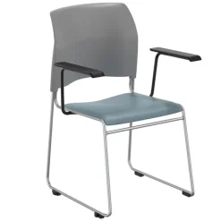 National Public Seating 8700 Series Cafetorium Plush Vinyl Arm Chair^ Padded Stack Chairs