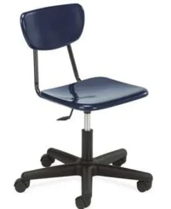 Virco 3000 Series Hard Plastic Chair with Wheels^ Computer Chairs