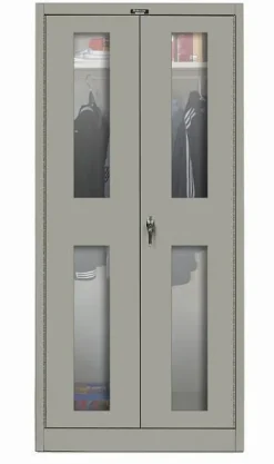 Hallowell 400 Series Wardrobe Cabinet w/ Safety View Door (36'' W x 18'' D x 72'' H)^ Wardrobe Cabinets