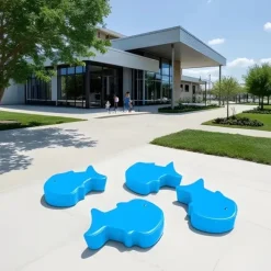 Tenjam Session Plastic Indoor or Outdoor Fishy Bench - 12'' H^ Soft Seating