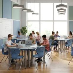 Allied Set of 24 Velocity Delta Desks & 24 Oracle 4-Leg Chairs Package^ Desk & Chair Packages|Classroom Desks & Chairs