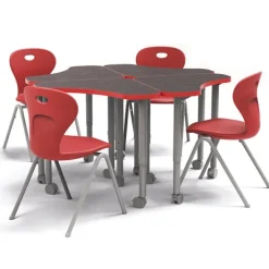 Allied Set of 24 Velocity Delta Desks & 24 Oracle 4-Leg Chairs Package^ Desk & Chair Packages|Classroom Desks & Chairs