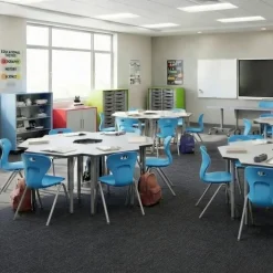 Allied Set of 24 Velocity Pinnacle Desks & 24 Oracle 4-Leg Chairs Package^ Desk & Chair Packages|Classroom Desks & Chairs