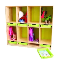 Whitney Plus Shallow Gratnell Green Storage Tray^ Tote & Bin Storage