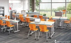 Smith System Silhouette Double Student Desks^ Two Student Desks