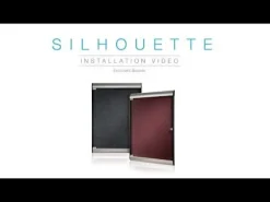 Ghent Silhouette Enclosed Board w/ Prematak Vinyl Tackboard^ Enclosed Boards