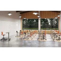 Smith System Silhouette Sit + Stand Student Desks^ Stand-Up Student Desks|Open Front School Desks