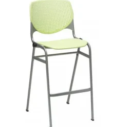 KFI Seating Silver Base Cafe Table with Six Kool Barstools- 36'' X 72'' Rectangle^ Cafe Table & Chair Sets|Conference Table & Chair Packages