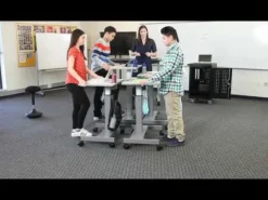 Luxor Sit or Stand Student Desk - Manual^ Stand-Up Student Desks