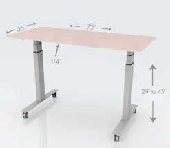 CEF Sit to Stand Glass Dry Erase Writable Table^ Dry Erase|Conference