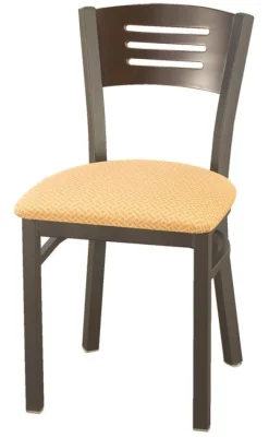KFI Seating Slat Back Cafe Chair w/ Padded Seat^ Restaurant & Cafe|Cafe Chairs