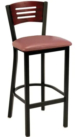 KFI Seating Slat Back Cafe Stool w/ Padded Seat^ Cafe Stools|Stools