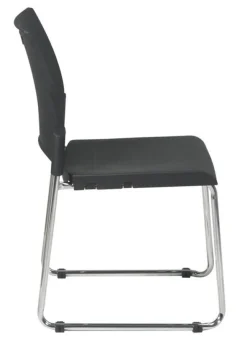 Office Star Sled Base Stack Chair, Set of 2^ Plastic Stacking Chairs