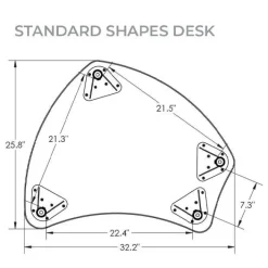 Mooreco Small Shapes Desk + Hierarchy 4-Leg Chair Bundle Set^ Desk & Chair Packages|Classroom Desks & Chairs