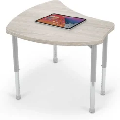 Mooreco Small Shapes Desk + Hierarchy 4-Leg Chair Bundle Set^ Desk & Chair Packages|Classroom Desks & Chairs