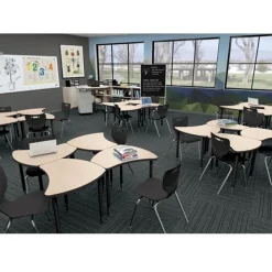 Mooreco Small Shapes Desk + Hierarchy 4-Leg Chair Bundle Set^ Desk & Chair Packages|Classroom Desks & Chairs