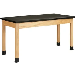 Diversified Spaces Solid Epoxy Resin Top Hardwood Science Table (21'' D X 60'' W)^ Science|Science Tables