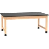 Diversified Spaces Solid Epoxy Resin Top Hardwood Science Table (42'' D X 54'' W)^ Science|Science Tables