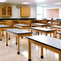 Diversified Spaces Solid Epoxy Resin Top Hardwood Science Table (30'' D X 60'' W)^ Science|Science Tables