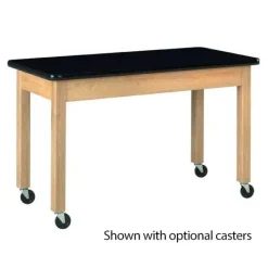 Diversified Spaces Solid Epoxy Resin Top Hardwood Science Lab Table with Compartments (30'' D X 60'' W)^ Science|Science Tables