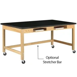 Diversified Spaces Solid Epoxy Resin Top Hardwood Science Table (36'' D X 48'' W)^ Science|Science Tables