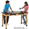 Diversified Spaces Solid Epoxy Resin Top Hardwood Science Lab Table with Compartments (36'' D X 60'' W)^ Science|Science Tables