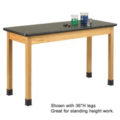 Diversified Spaces Solid Phenolic Resin Top Hardwood Science Table (30'' D X 72'' W)^ Science|Science Tables