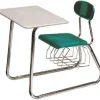 Scholar Craft Solid Plastic Double Entry Desks^ Combo Chair Desks