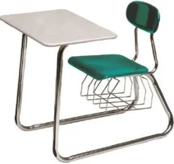 Scholar Craft Solid Plastic Double Entry Desks^ Combo Chair Desks