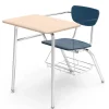 Virco Solid Plastic Top Chair Desk with Bookrack^ Combo Chair Desks