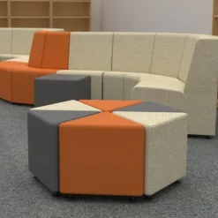 Marco Group Sonik Soft Seating Triangle Ottoman- 18'' H^ Soft Seating
