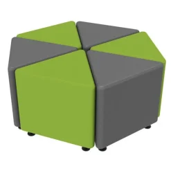 Marco Group Sonik Soft Seating Triangle Ottoman- 18'' H^ Soft Seating