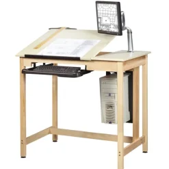 Diversified Spaces Split-Top School CAD Drawing Computer Table^ Stand-Up Student Desks|Drafting