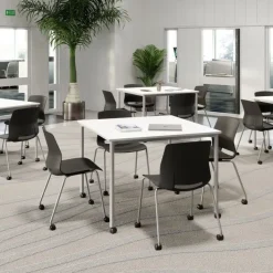 KFI Seating Spright Table & Lola Chair Set w/ Casters^ Cafe Table & Chair Sets|Cafe Tables