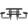 Leisure Craft Square Outdoor Picnic Tables with Expanded Metal Frame^ Picnic Tables|Outdoor Picnic