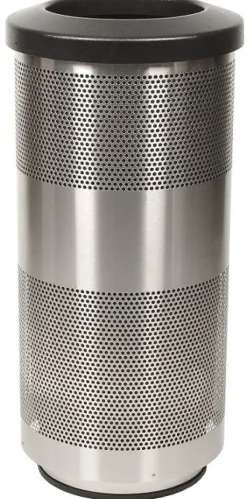 Witt Industries Stadium Series Stainless Steel Standard Receptacles^ Trash & Recycling Bins