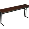 Midwest Folding Products Steel Edge Stained Plywood Folding Seminar Table with Comfort Leg^ Training & Seminar|Folding