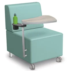 Mooreco Tablet Arm Lounge Chair w/ Front Casters^ Soft Seating|Tablet Arm