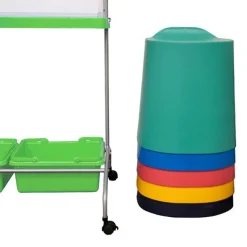 Luxor TailFin Plastic Stackable Stool Package^Kids Kids Chairs|Flexible Seating