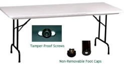 Correll Tamper Resistant Folding Tables^ Folding