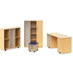 Whitney Brothers Teacher Desk with Trays & Locking Door^ Teacher Desks|Instructor Desks