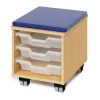 Whitney Brothers Teacher's Rolling Stool with Tray Storage^Kids Kids Chairs