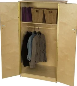Wood Designs Teacher’s Wardrobe Cabinet w/ Top Shelf^ Wardrobe Cabinets