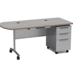 Virco Textameter Peninsula Top Mobile Teacher Desk (30'' X 66'')^ Teacher Desks|Instructor Desks