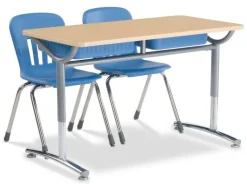Virco Text Double Open Front School Desk^ Two Student Desks